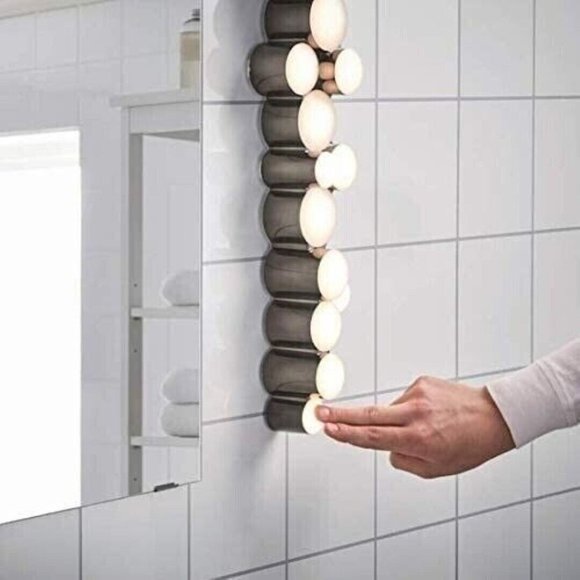IKEA SODERSVIK Wall Lamp 704.551.29 Dark Chrome Black Bathroom Light - Picture 1 of 8